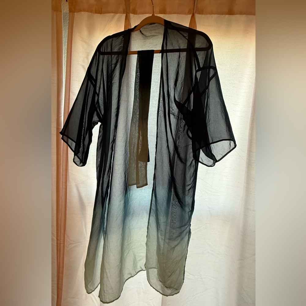 Blue Ombré Sheer Robe